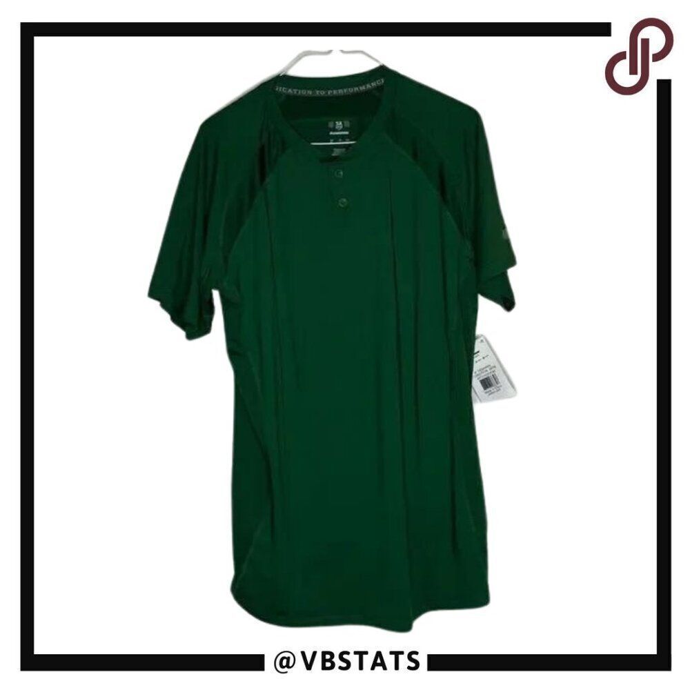 DeMarini Forest Green Short Sleeve Performance Baseball Shirt (NWT) Size Medium‎
